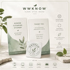 WWKNOW Custom Logo Screen Cleaner Stickers & Microfiber Phone Wipes – Bulk Orders