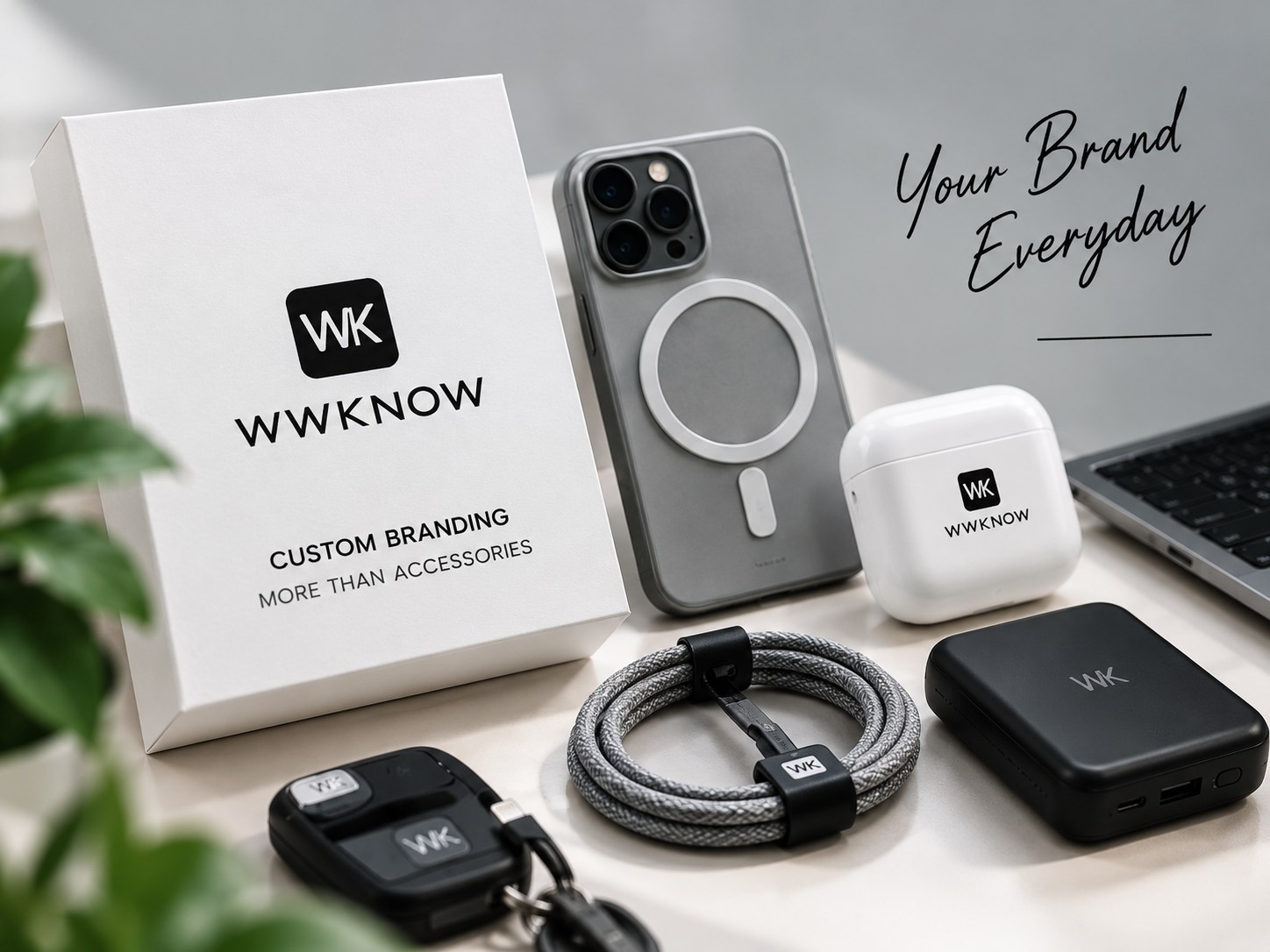 WWKNOW branded mobile accessories and technology products
